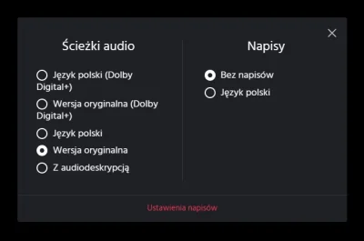 wigr - @Manioza: Na CANAL+ online jest mnóstwo opcji i żadna nie działa. Jest lektor ...