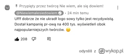 odyn88 - XD szkoda, że zwyrol się do tego nie odniesie bo ten kanał jest mu bardzo ni...