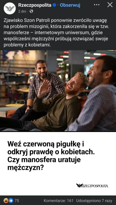 Piter1489 - Pocieszne jest to podejmowanie przez media tematu manosfery, przypomina m...