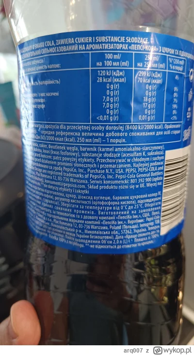 arq007 - @mixter Sorry, ale te słodziki pakują teraz nawet do 2l "zwykłej" Pepsi