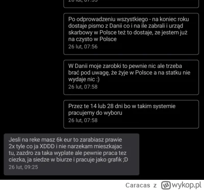 Caracas - @Jefrjeitor Jeżeli myślisz, że w Danii zarabia się takie pieniądze to jeste...