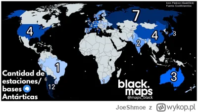 JoeShmoe - Liczba baz badawczych na Antarktydzie poszczególnych krajów. #ciekawostki ...