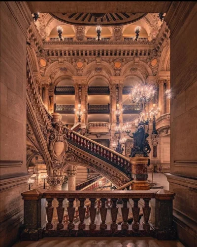 Loskamilos1 - Wnętrze Opera Garnier, gmachu opery w Paryżu wybudowanego w latach 70 X...
