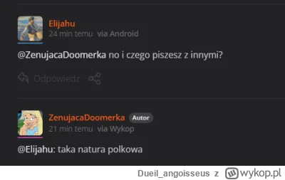 Dueil_angoisseus - @ZenujacaDoomerka: 
Mi się oczy zamkną wam otworzą