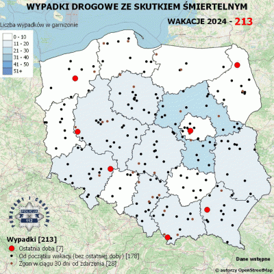 Salido - Minął 37. (z 73) dzień wakacji. 

W ciągu ostatniej doby miało miejsce 7 wyp...