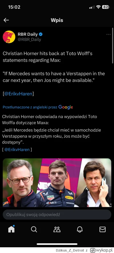 DzikusZDetroit - #f1 Napalony odpowiada na zaczepki pół Polaka, pół Rumuna.