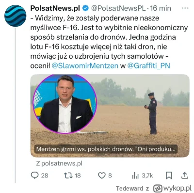 Tedeward - Janusz Mencen przemówił.
Paanie, wie pan ile kosztuje roboczogodzina takie...