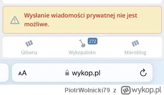 PiotrWolnicki79 - Witam, nie ogarniam wykopu - dlaczego nie moge wysyłać wiadomości p...