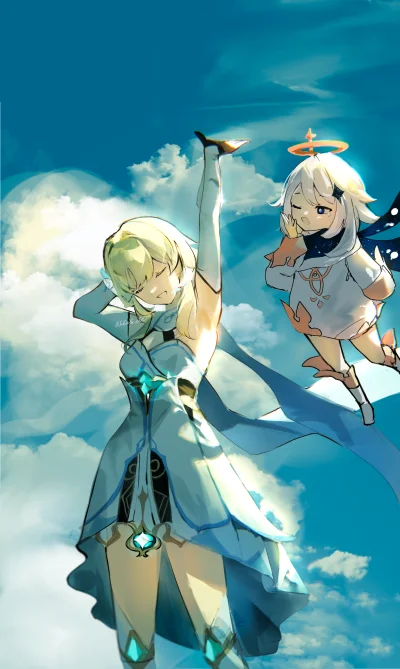 LatajacaPapryka512 - #zaspaneanimedziewczynki #lumine #paimon #genshinimpact #anime #...