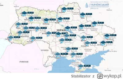 Stabilizator - #ukrainskaprasa

Tydzień na Ukrainie rozpocznie się deszczem i silnym ...