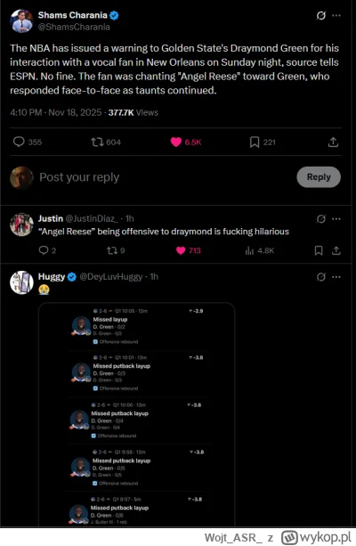 WojtASR - moze kogos ominelo, ale cudowny banter tutaj ze strony fana pelicans, ktory...