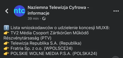 sznioo - Nadawcy aspirujący do wejścia na ogólnopolski naziemny multipleks:
- Respubl...