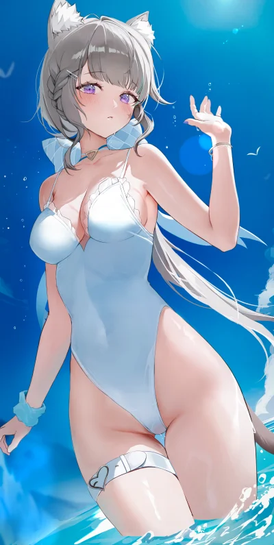 OttoFlick - #randomanimeshit #anime #kemonomimi #nekomimi #swimsuit #genshinimpact #l...