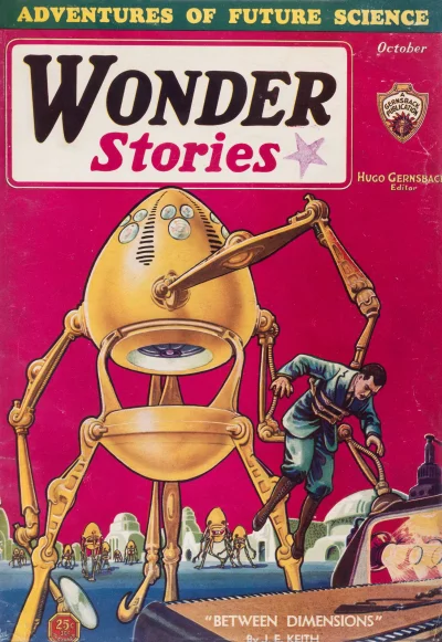 Mortadelajestkluczem - Okładka październikowego numeru "Wonder Stories", 1931 rok. 
A...