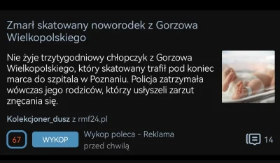 Borealny - Śmierć noworodka tematem na patoreklamę, brawo RMF.