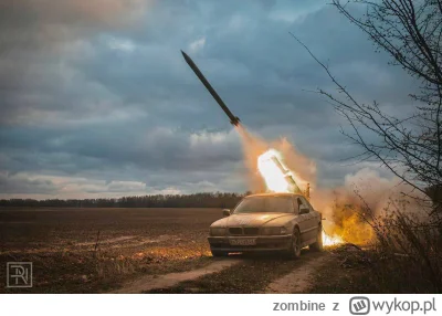 zombine - Lekka wyrzutnia GRAD, BMW serii 7, prowadzi ostrzał pozycji rosyjskich. 
Mo...