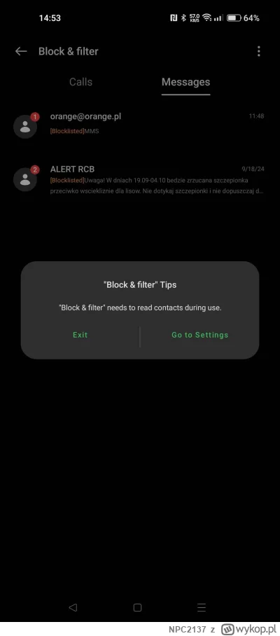 NPC2137 - Jak to jest w tym zasranym OnePlusie, że dodałem numery do zablokowanych i ...