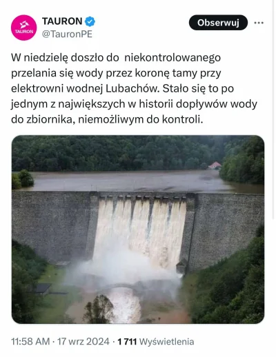 Reepo - Czekajcie, czekajcie, czyli zrzut wody był w niedzielę, a służbom dowiedzenie...