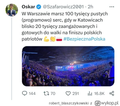 robert_blaszczykowski - W Warszawie tylko 100 000 na marszu pustych serc ale za to w ...