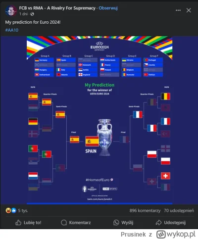 Prusinek - @Iudex: Ktoś w nas dość mocno wierzy, że widzi nas w półfinale XD