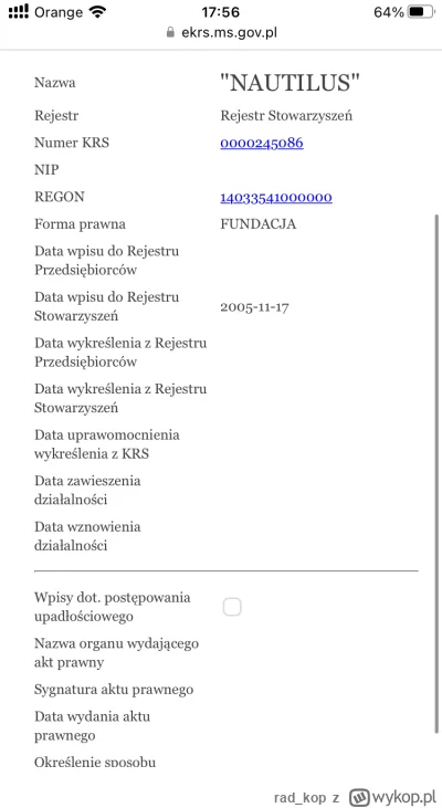 r.....p - @tigerus78: Sprawdziłem sobie ich po nr KRS i nie ma info o zamknięciu fund...