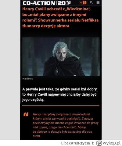 CipakKrulRzycia - #witcher #wiedzmin #netflix
XDDD a taki super był serial i pewnie c...