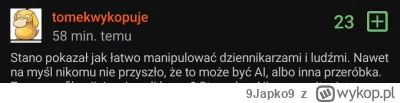 9Japko9 - Bo to nawet nie jest AI, żeby szybko uznać za fake'a