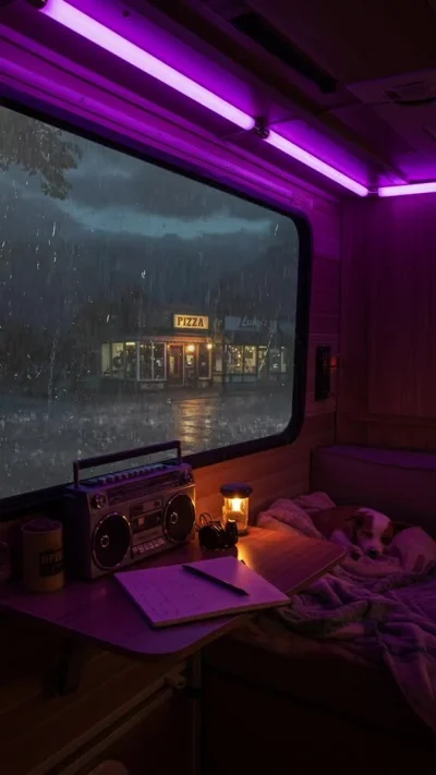 Wewnetrzny_Recenzent - #neony #dziwniesatysfakcjonujace #deszcz #chillout