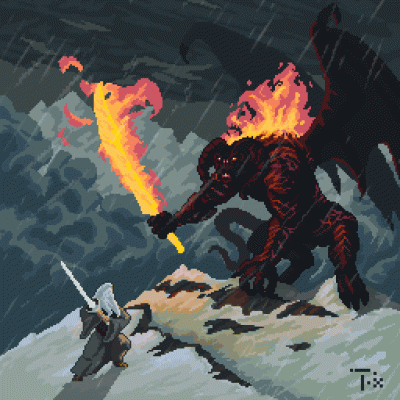 GARN - #pixelart #gif #lotr #tolkien autor: TonioPxl | Highest Peak | Software Used: ...