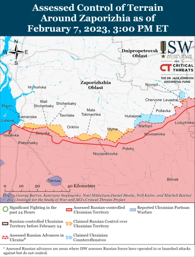 Kagernak - Południowa Ukraina 

7 lutego siły rosyjskie nie dokonały potwierdzonych z...