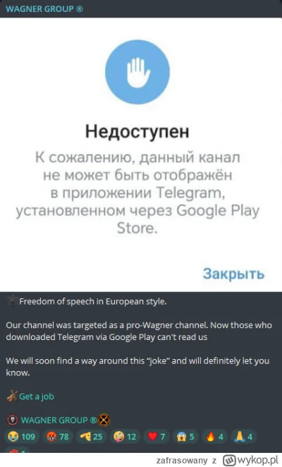 zafrasowany - Kacapski ś-m-ć z Grupy Wagnera spłakał się że ich główny kanał został z...