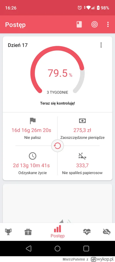 MistrzPatelnii - Idzie 17 dzień. Po 15 latach palenia stwierdziłem, że rzucam. Na raz...