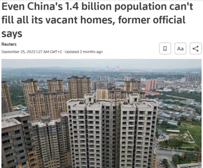affairz - skoro w Chinach mogą być nawet 3 MILIARDY pustych mieszkań niech mi ktoś wy...