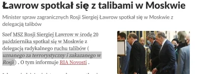 JPRW - >Rządzący Afganistanem reżim talibów stawia jednak Moskwie warunki. Chce, by R...