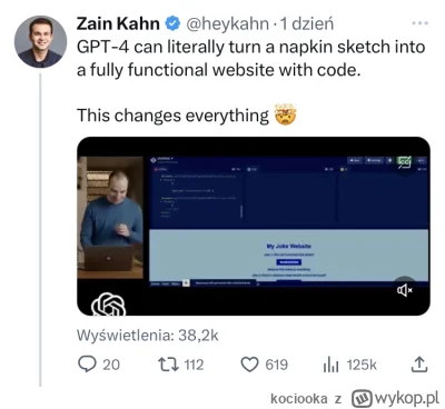 kociooka - Śledzę codziennie newsy związane z #ai i #chatgpt i wg mnie niedługo progr...