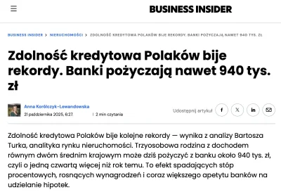 Kibicpl - #nieruchomosci 
Zdolność kredytowa Polaków bije kolejne rekordy — wynika z ...