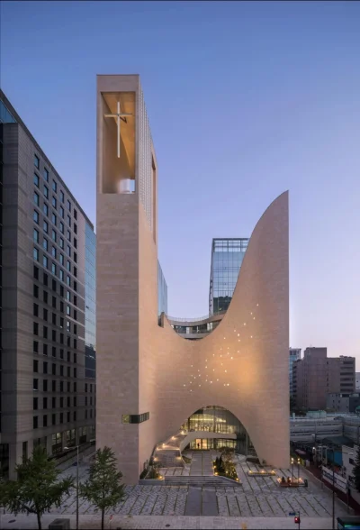 Loskamilos1 - Kościół Saemoonan w Seulu, który zbudowano w roku 2019, projekt Lee Eun...