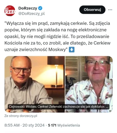 JPRW - Wojciech Cejrowski i redaktor naczelny DoRzeszy powtarzają rosyjski spin o prz...