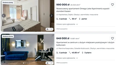 Zopyross - z ciekawości ustawiłem na otodom filtr, żeby z Olsztyna wyświetlać tylko o...