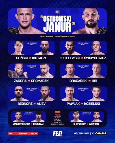 Sobocina - Federacja FEN MMA wraca z kolejną dużą galą! Już 8 listopada 2025 w Piotrk...