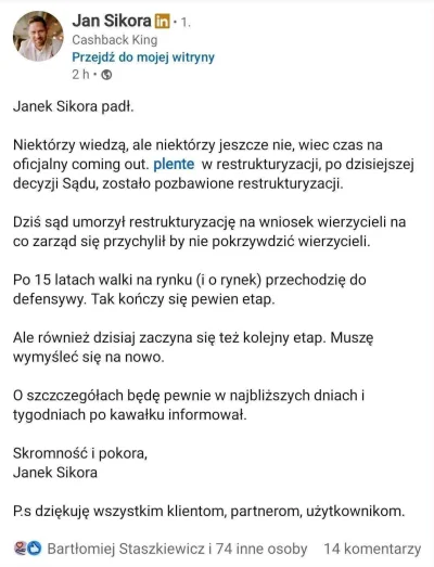 RobokopMaster - @rykarol: tyle w temacie
Niech kto wrzuci to na ich fejsa, najlepiej ...