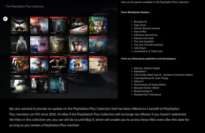 janushek - Przy okazji przypominam, że 9 maja znika PlayStation Plus Collection ale g...