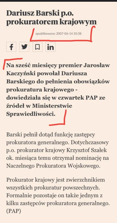 mietek79 - >Prawo o prokuraturze nie przewiduje instytucji 'pełniącego obowiązki Prok...