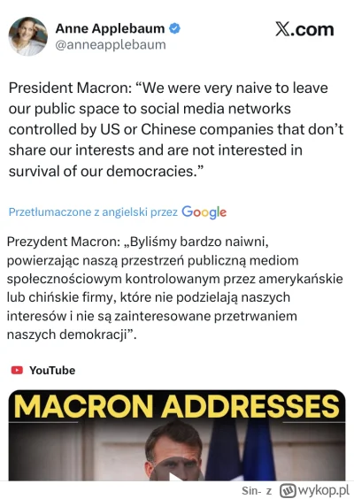 Sin- - O wow. Po tylu latach w końcu ktoś to zauważył i nawet o tym głośno powiedział...