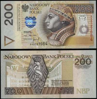 MlCHAU - Czy używane banknoty "200zł" z 1994r. są warte więcej niż 200zł? Mam w posia...