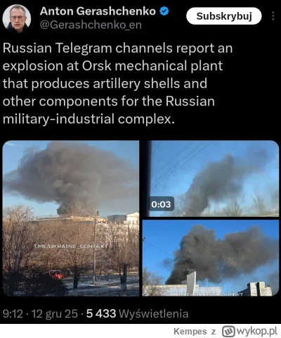 Kempes - #ukraina #rosja #wojna

Do południowej kawusi, niech się Putin ud... ( ͡º ͜ʖ...