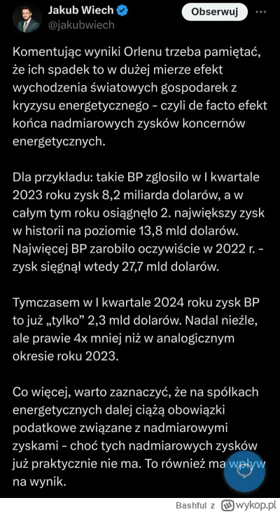 Bashful - @Nanuno Zysk to nadal zysk. Poniżej info dlaczego zysk zmalał i nie dotyczy...