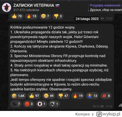 Kempes - #ukraina #rosja #wojna

Się dobrze zestarzało...