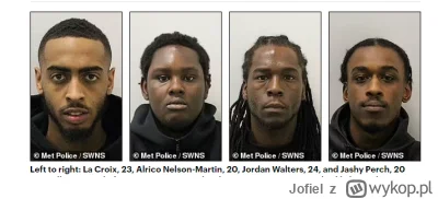 Jofiel - >Left to right: La Croix, 23, Alrico Nelson-Martin, 20, Jordan Walters, 24, ...