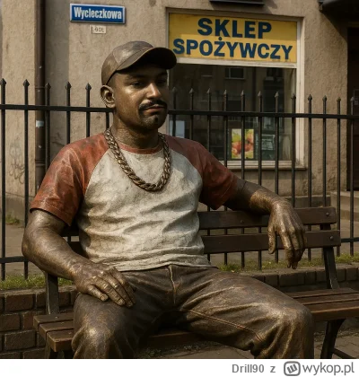 Drill90 - Akat projekt posągu na ławkę na Wycieczkową, bembenc

#bonzo #patostreamy